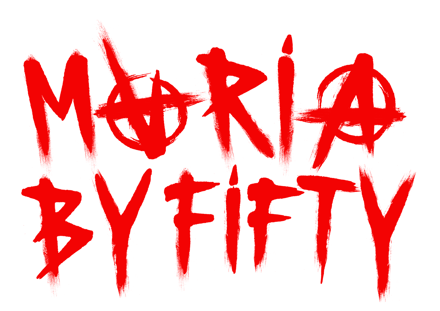 T-shirt White Anarchy Red