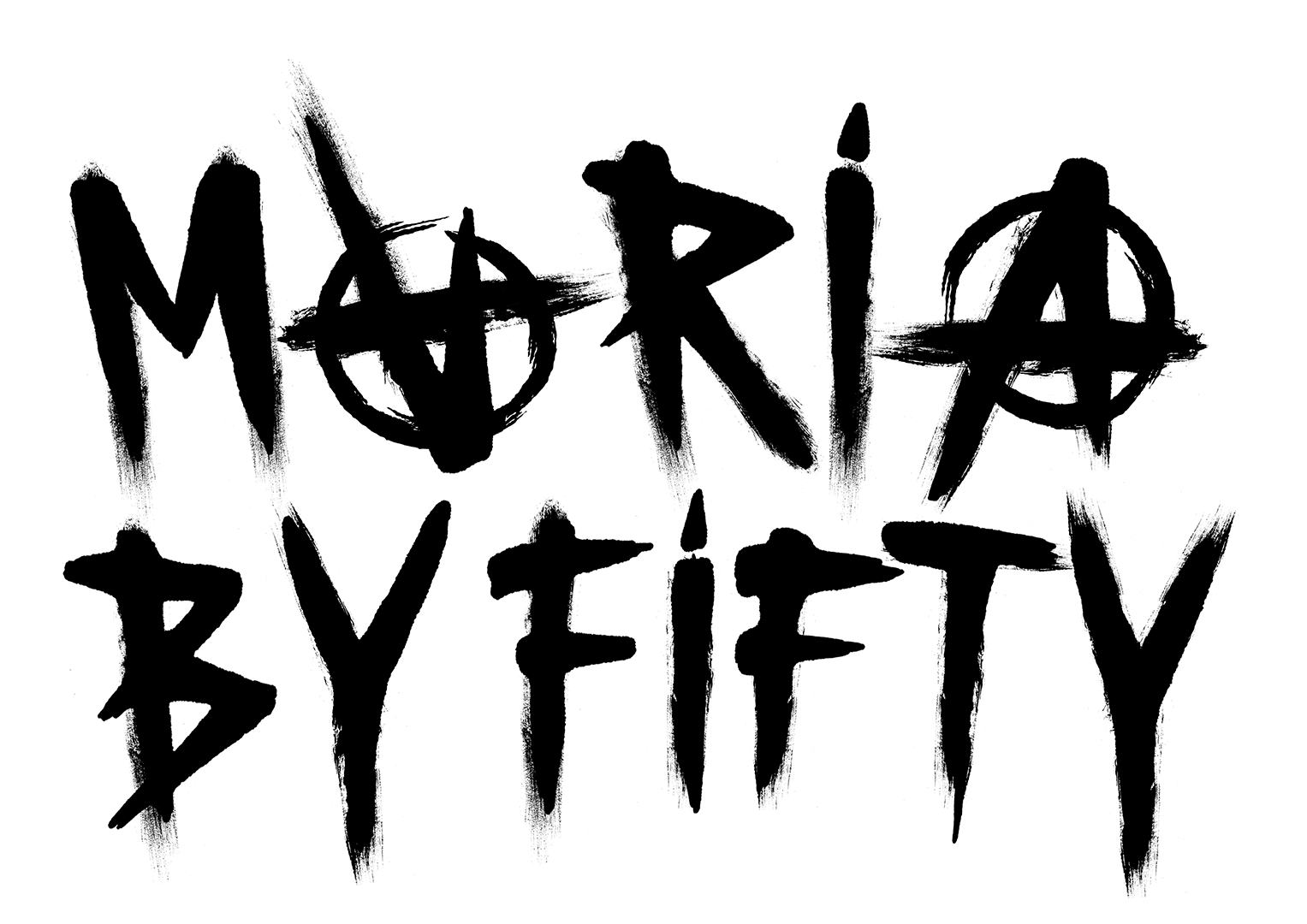 T-shirt White Anarchy Black