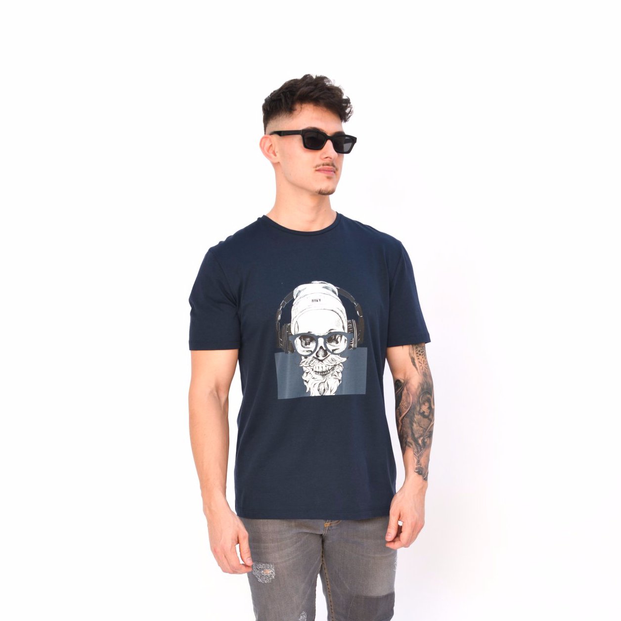 T-Shirt Navy Headphones