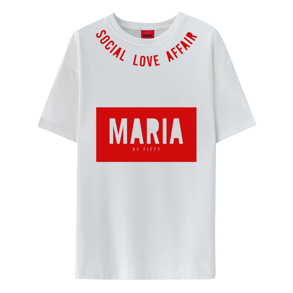 T-shirt White Soc Red