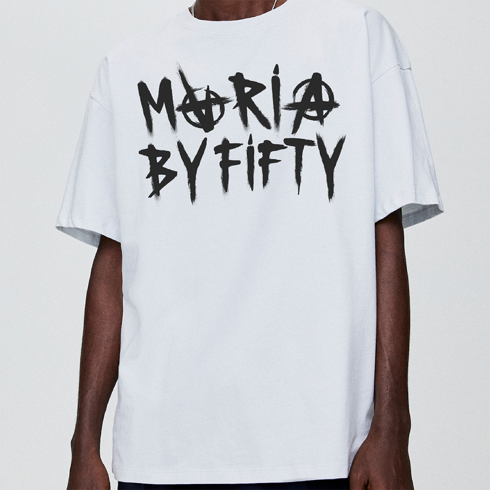 T-shirt White Anarchy Black