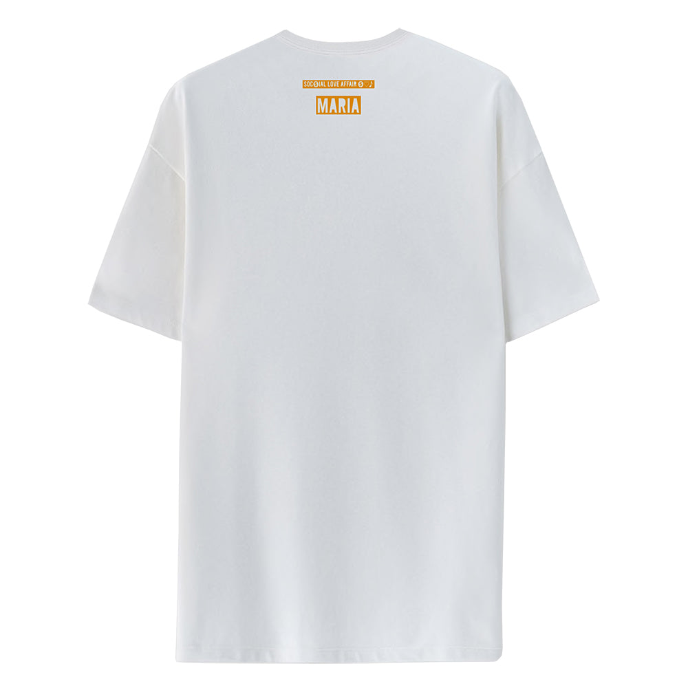 T-shirt White Khaki
