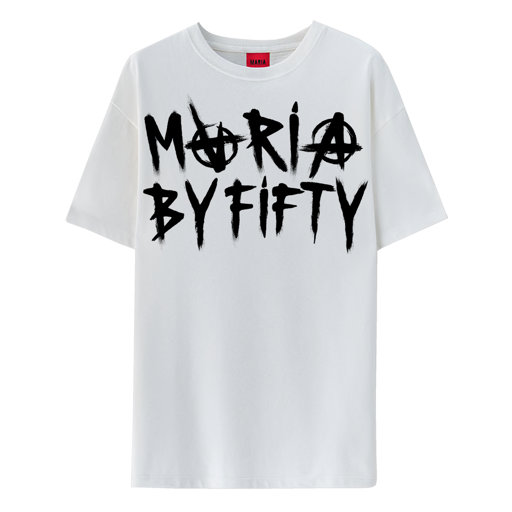 T-shirt White Anarchy Black