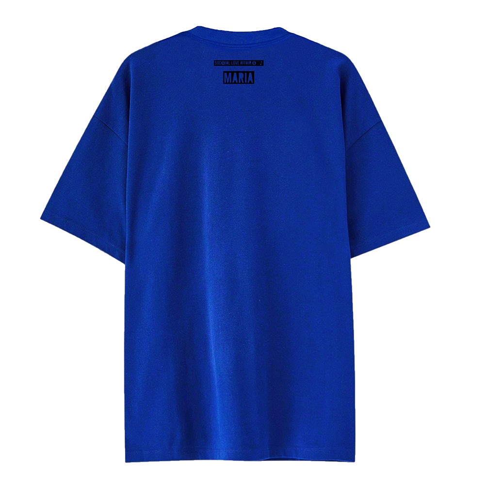 T-shirt Blue Double Inverse Black